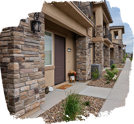 The Canyons on Los Altos Luxury Townhomes Porch View